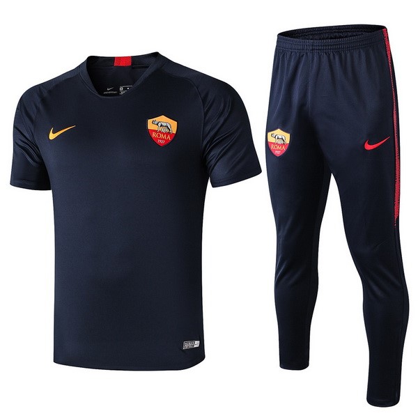 Trainingsshirt Komplett Set AS Roma 2019-20 Blau Fussballtrikots Günstig